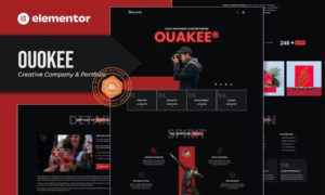 Ouakee – Creative Company & Professional Portfolio Elementor Template Kit