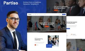 Partiso | Political Party & Candidate Elementor Template Kit