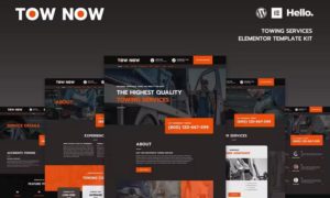 Tow Now – Towing Services Elementor Template Kit