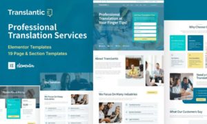Translantic – Translation Service Agency Elementor Template Kit