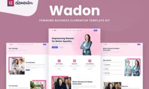 Wadon – Feminine Business Consultant Elementor Template Kit