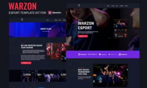 Warzon – Esports Gaming Elementor Template Kit
