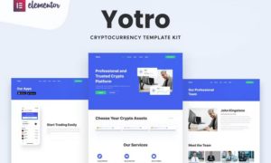 Yotro – Cryptocurrency Elementor Template Kit