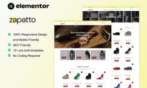 Zapatto – Shoes Store WooCommerce Elementor Template Kit