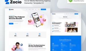 Zocio – Social Media Marketing Agency Elementor Template Kit