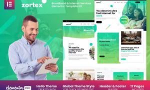 Zortex – Broadband & Internet Services Elementor Template Kit