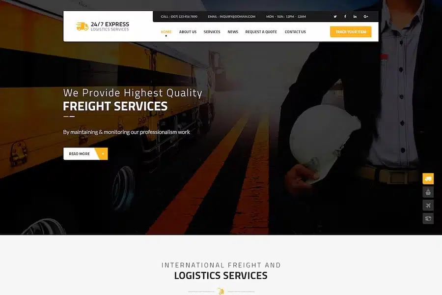 24 7 Express Logistics Services HTML