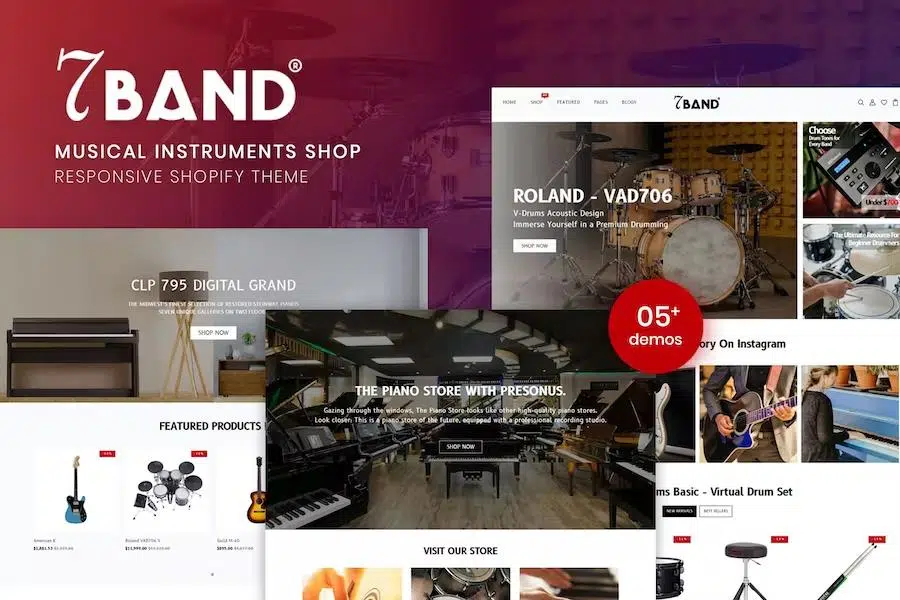 7Band – Musical Instruments Shop Shopify Theme