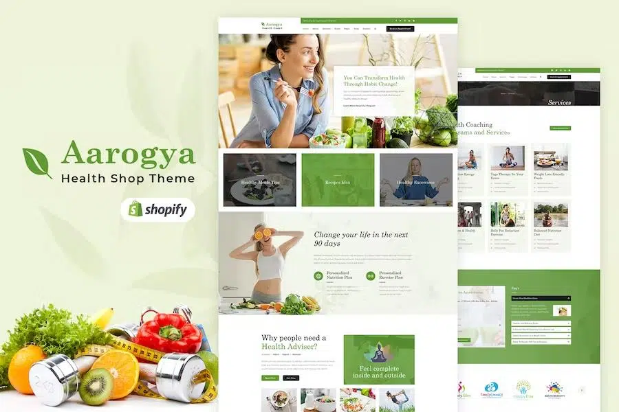 Aarogya – Healthcare Nutrition and Wellness Shopify Theme