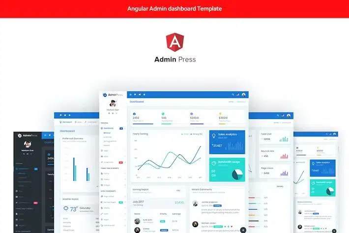Admin Press Angular 10 Bootstrap Dashboard Template