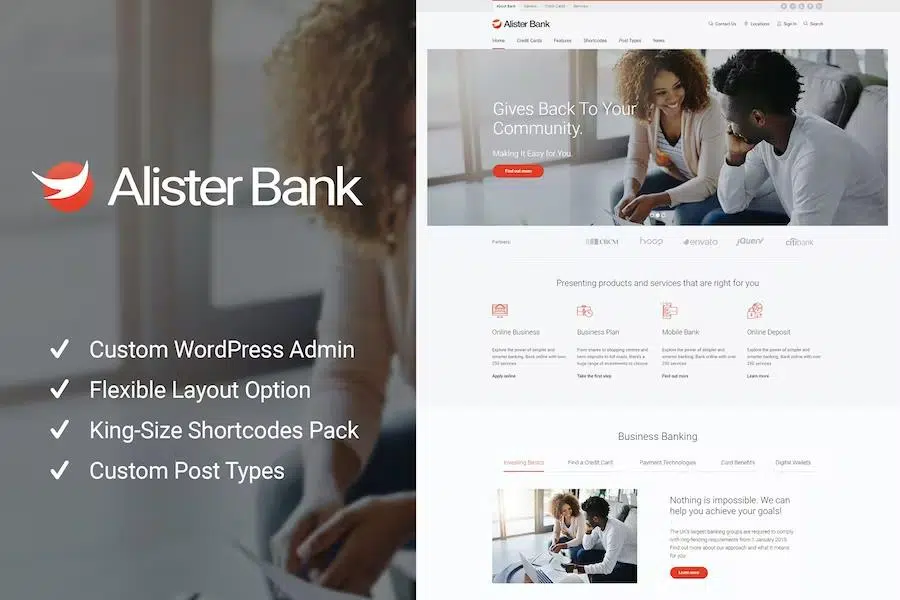 Alister Bank – Credits & Banking Finance WordPress Theme