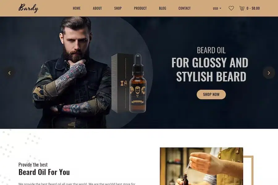 Bardy – Beard Oil Shopify Theme