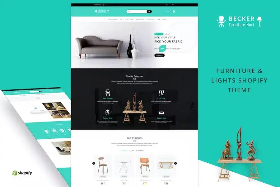 Becker – Furniture shop, Electronics Shopify Theme