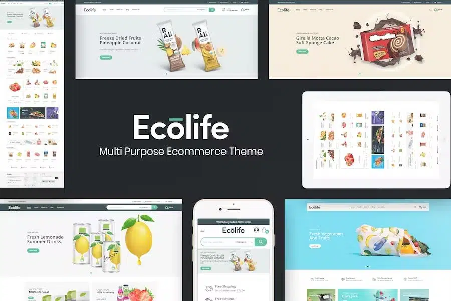 Ecolife – Organic, Food, Cosmetic & Multipurpose Opencart Theme