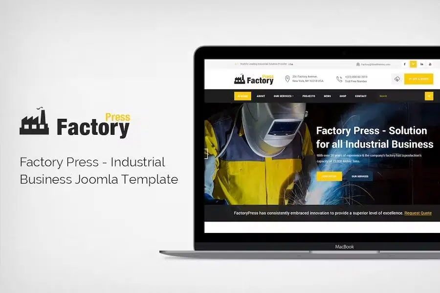 Factory Press – Industrial Business Joomla Template