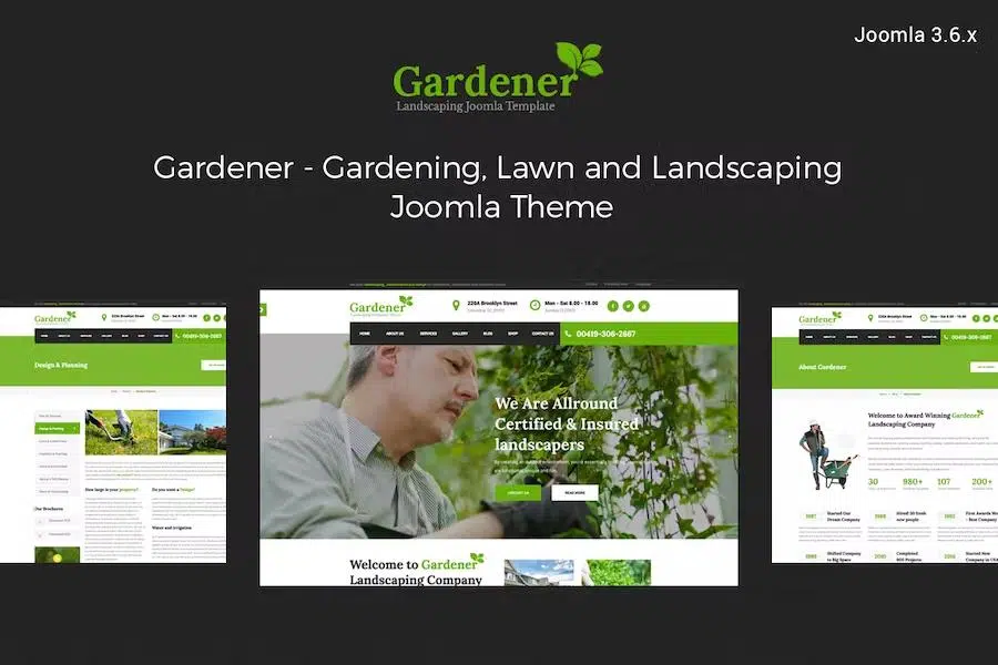Gardener – Gardening, Lawn and Landscaping Joomla Theme