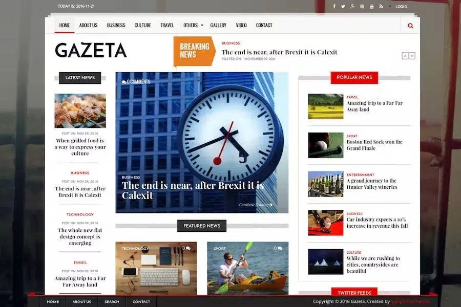 Gazeta – News & Magazine Drupal 9 Theme