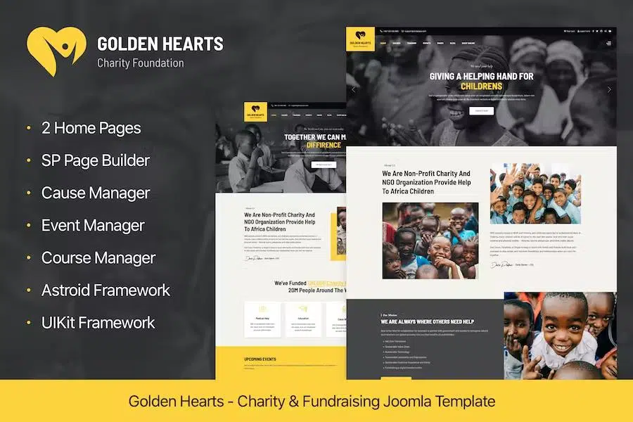 Golden Hearts – Fundraising & Charity Joomla 4 Template