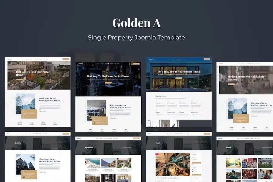 GoldenA – Single Property Joomla 4 Template