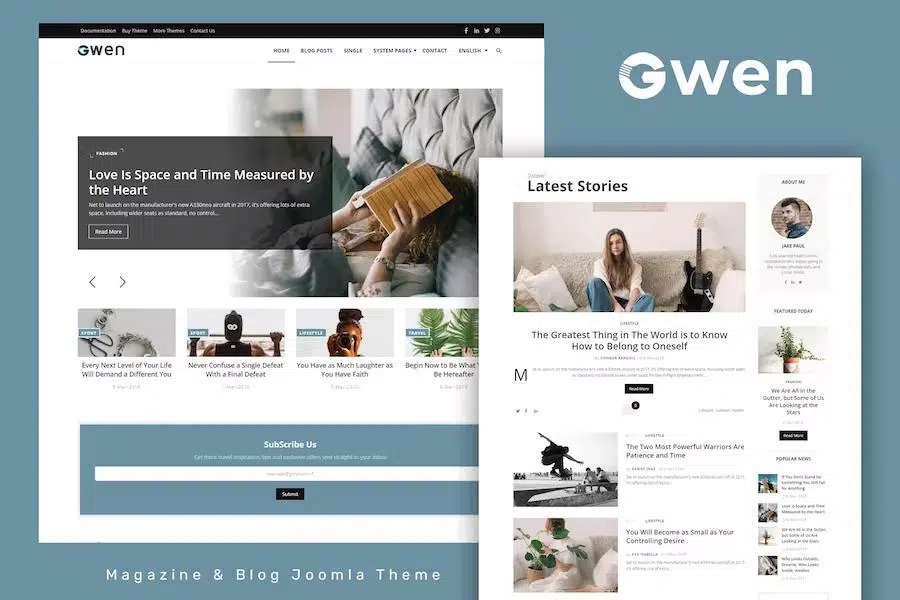 Gwen – Blog and Magazine Joomla Theme