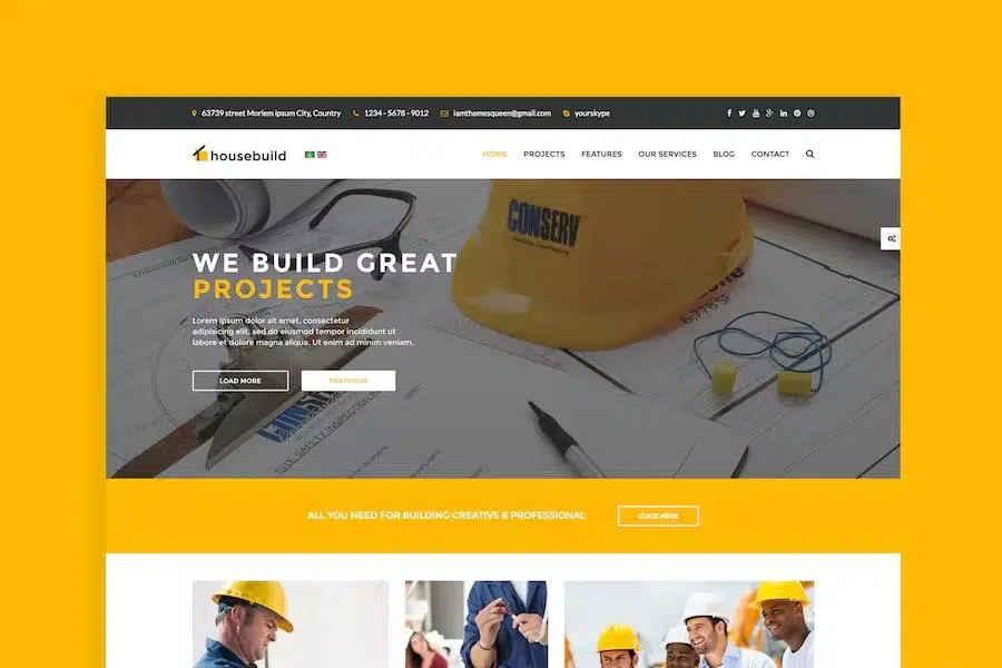 Housebuild – Joomla Construction Business Theme