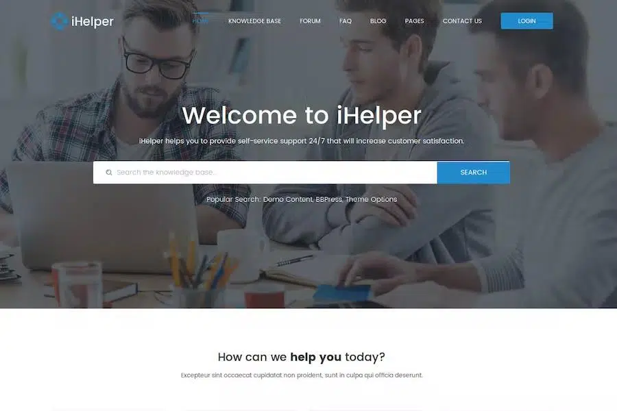 iHelper – Drupal Knowledge & Helpdesk Theme