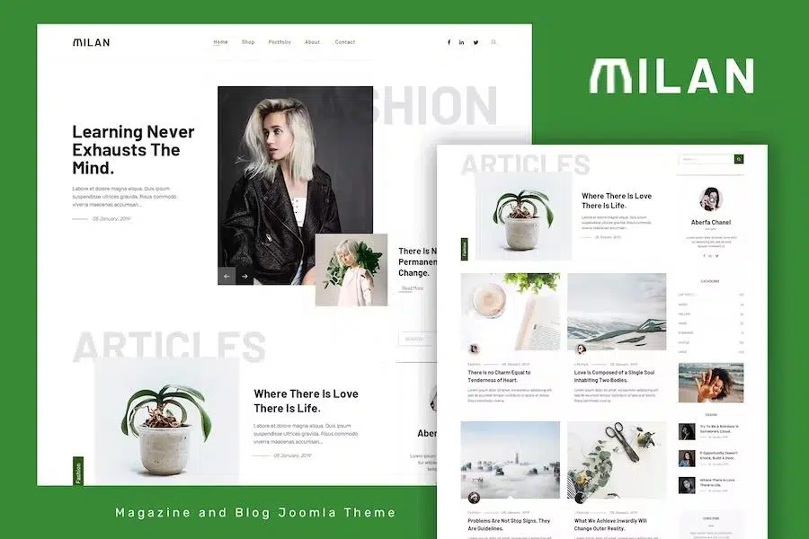 Milan – Blog and Magazine Joomla Theme