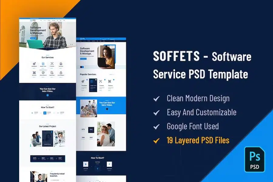 Soffets – Software and IT Service PSD Template