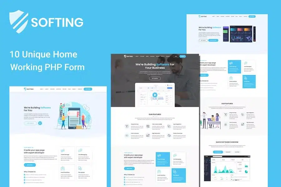 Softing – Software Landing Page