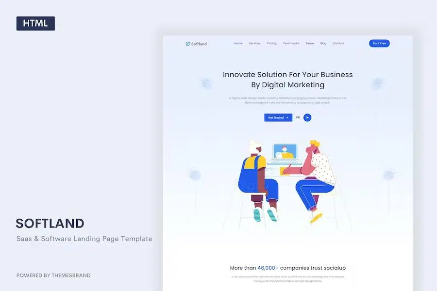 Softland – Saas & Software Landing Page Template