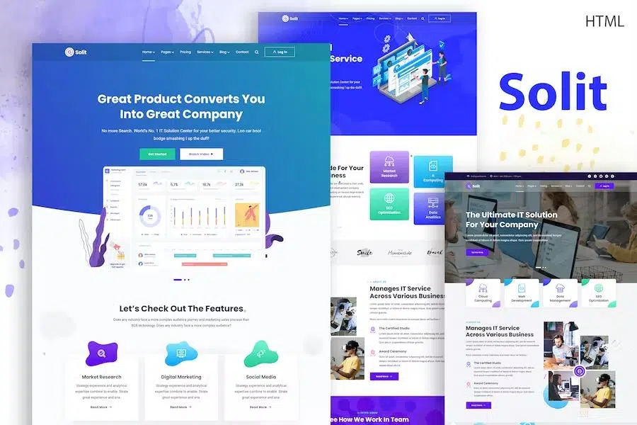 Solit – Technology & IT Startup Company HTML Template