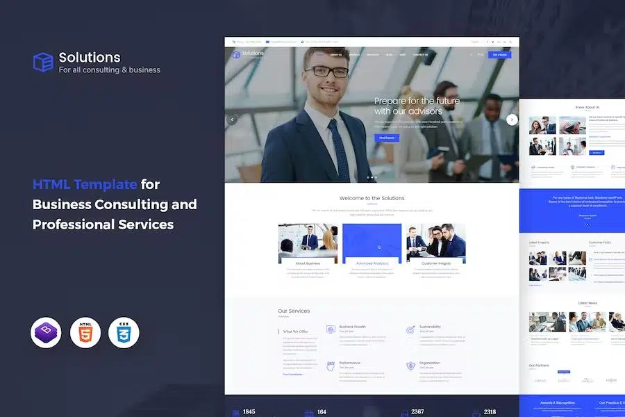 Solutions – Multipurpose Business Consulting Services HTML Template