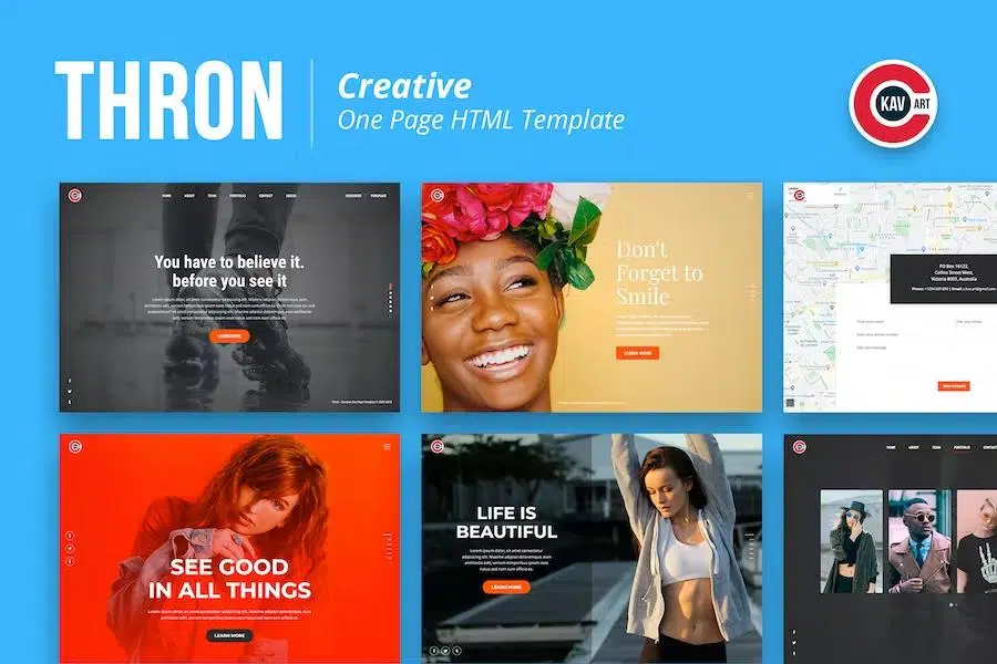 Thron – Creative One Page Template