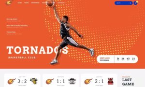 Tornados – Basketball NBA Team WordPress Theme