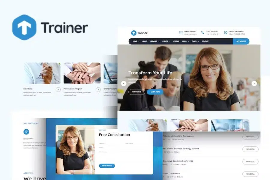 Trainer – Trainer, Mentor and Coach HTML Template