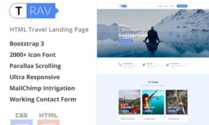 Trav – Travel HTML Landing Page