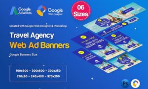 Travel Agency Banners Ad D33 – Google Web Design