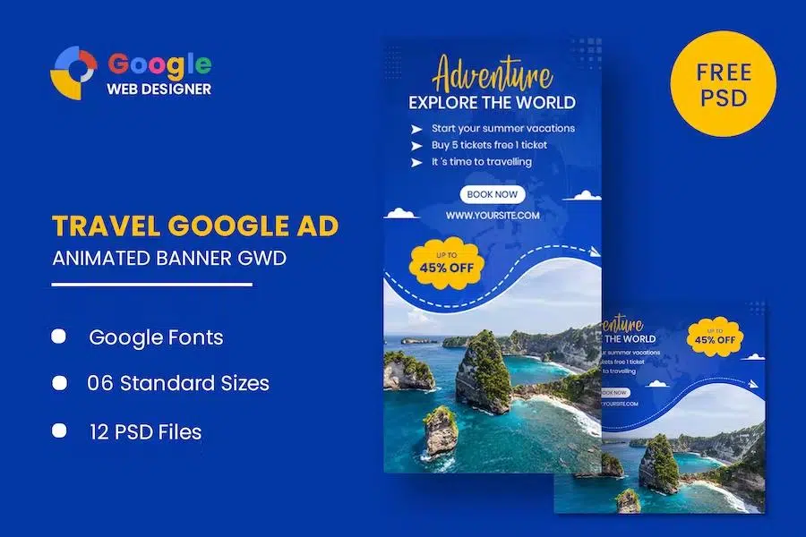 Travel Animated Banner Google Web Designer