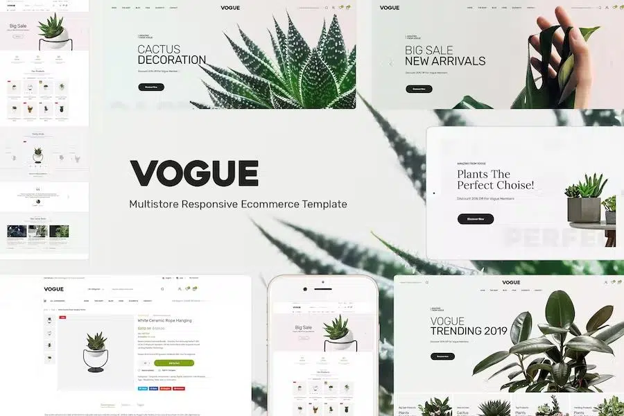 Vogue – Plant Store Opencart Theme (Included Color Swatches)