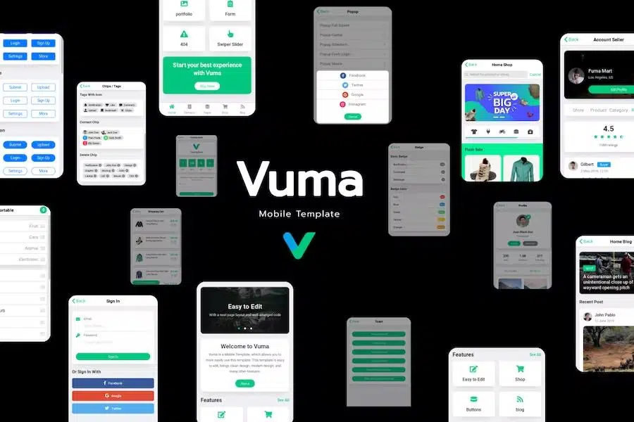 Vuma – Mobile Template