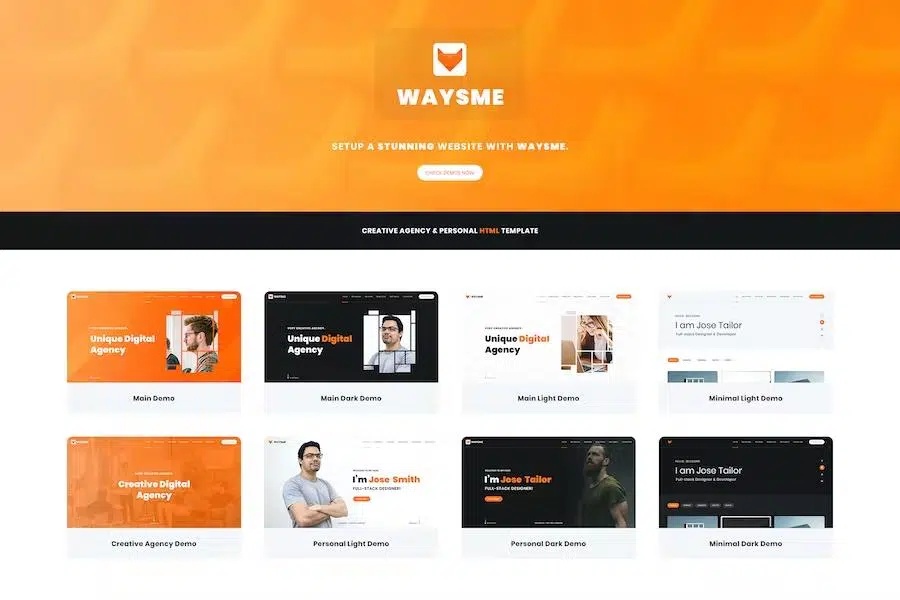 Waysme – Creative Agency & Personal HTML Template