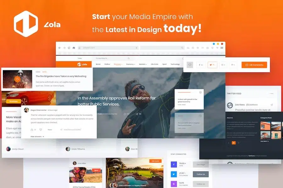 Zola – Magazine News HTML5 Template