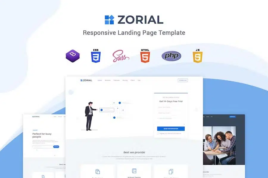 Zorial – Landing Page Template